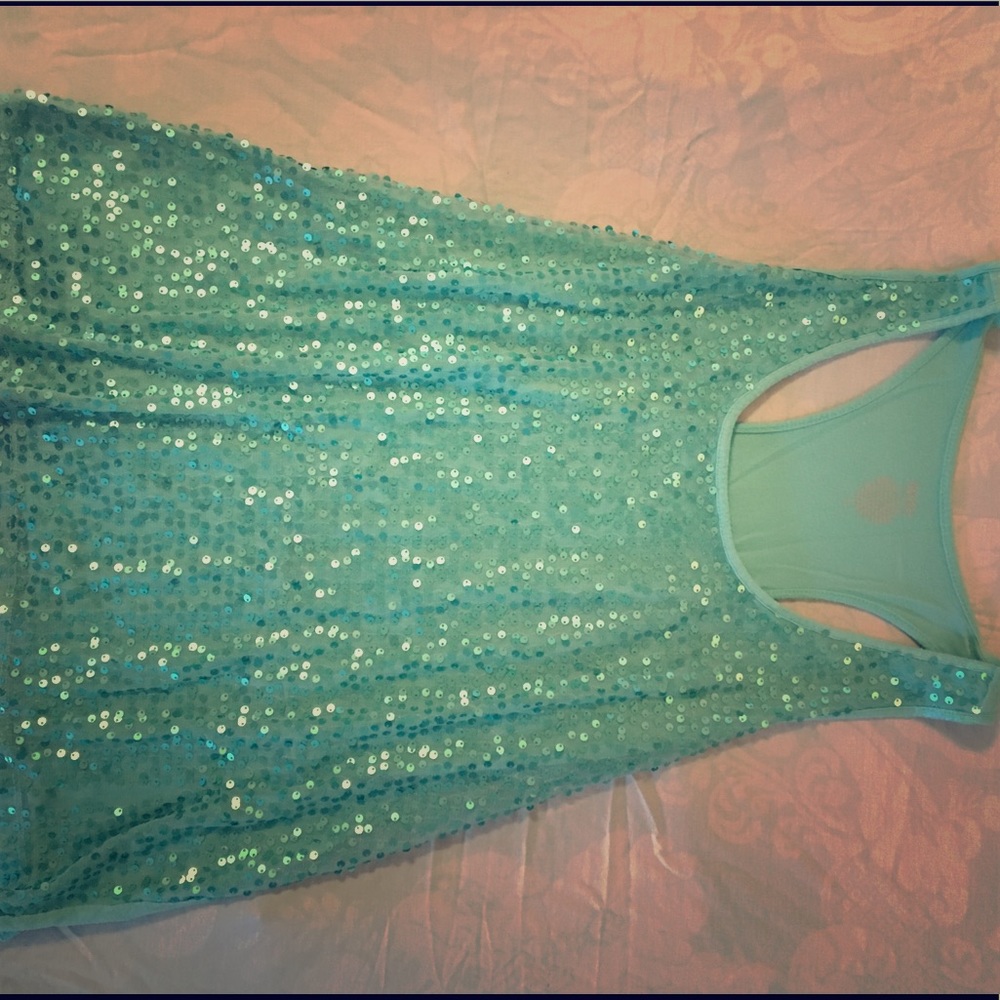 Sequin racerback tank top